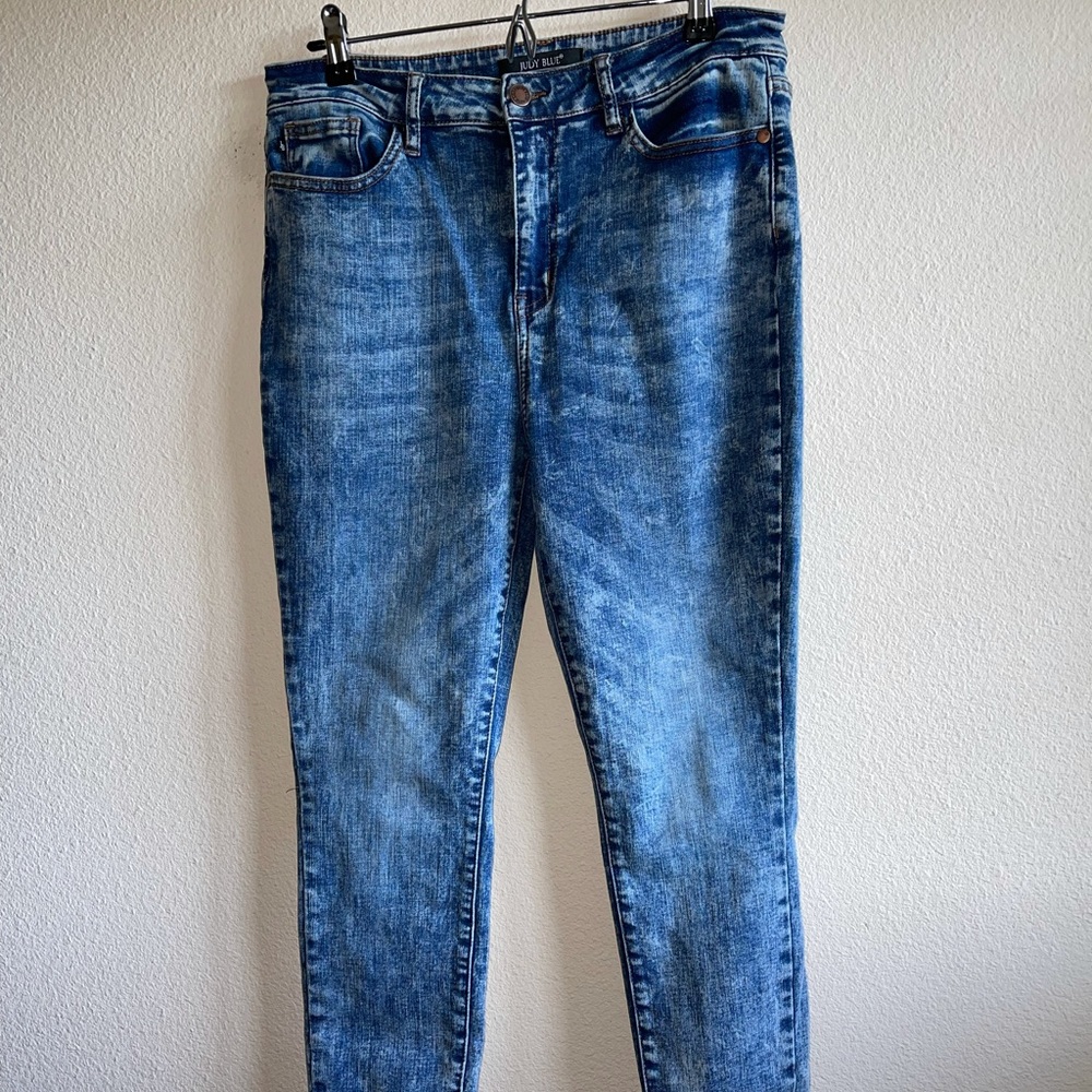 Judy Blue Acid Wash Skinny Fit Denim Jeans Plus Size